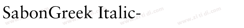 SabonGreek Italic字体转换